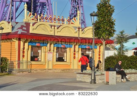 Entrance to Sochi adventure park near the Park.