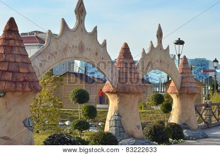 Decorations in Sochi adventure park, Russia