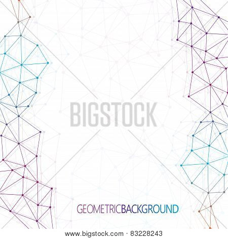 Geometric colorful background Molecule and communication for your design and your text