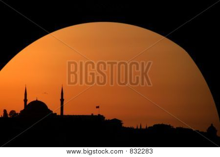 Pôr do sol em Instanbul