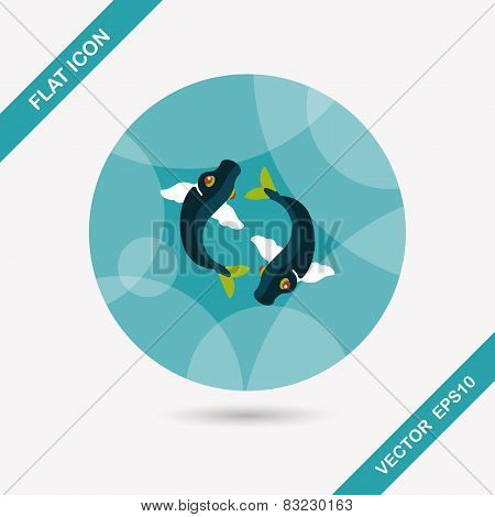 Chinese New Year Flat Icon With Long Shadow,eps10, Chinese Decoration Means 