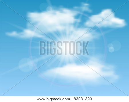 Sky, Sun, Clouds, Background