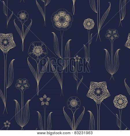 Delicate Seamless Floral Pattern Background