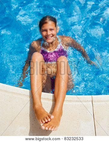 Girl in the pool
