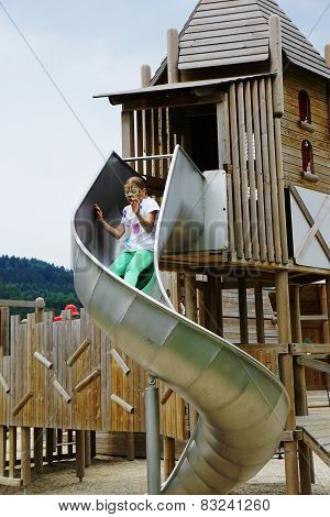 Girl on the slide