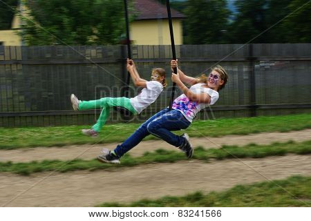 Girls on the playground