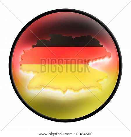 Segno di Germania (deutschland) (simbolo) con luce