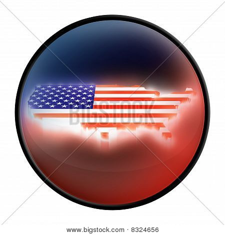 Segno USA (simbolo) con luce