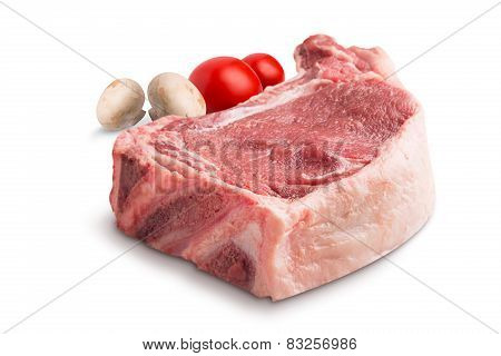 A Chank Of Beef Meat With Vegetables