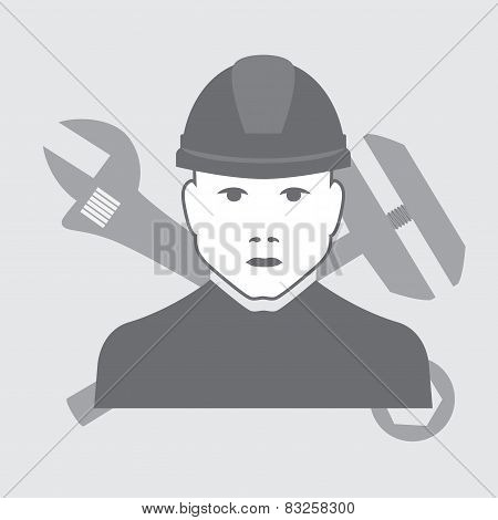 vector plumber worker