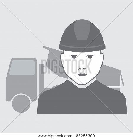 vector truck driver worker