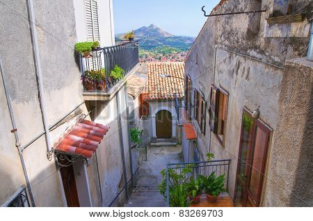 Panoramic view of Morano Calabro. Calabria. Italy.