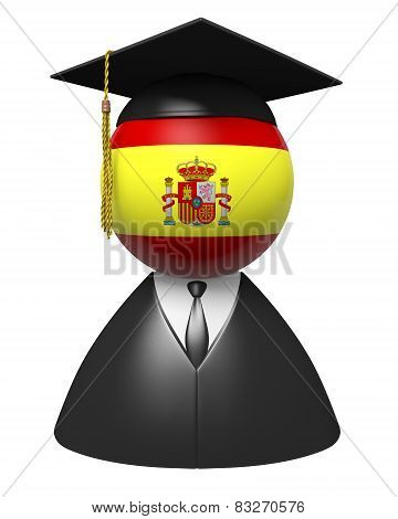 Spain college graduate concept for schools and academic education
