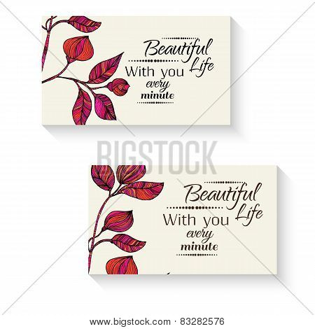 Banner floral ornament