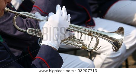 Trumpet Players In The Band In The Auditorium