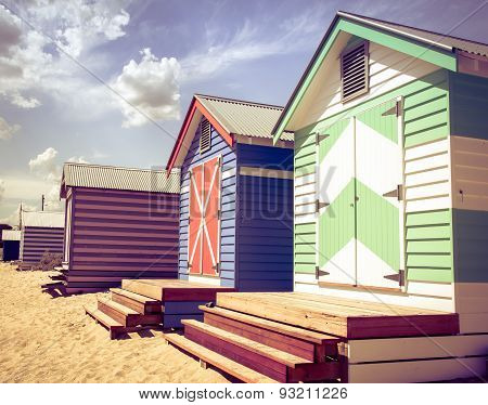 Bathing Houses At Brighton Beach, Australia