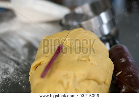 Knife Blade On Pie Crust Cuttings