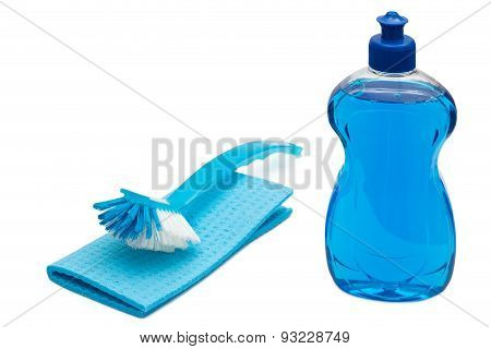 Blue Dish Washing Tools