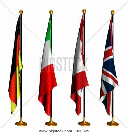 International Flags On Stands 1