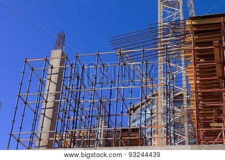 Construction Site Against Blue Sky
