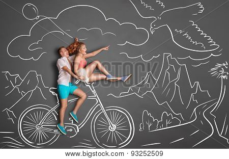 Biking In Mountains.