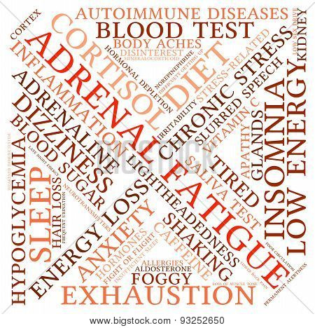 Adrenal Fatigue Word Cloud