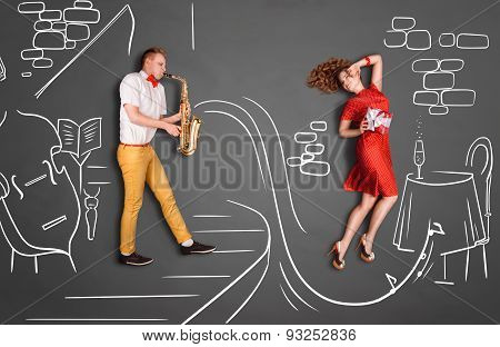 Playing For Her.