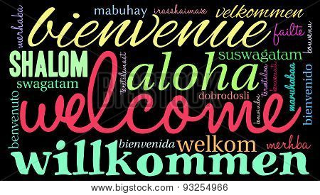Welcome International Word Cloud