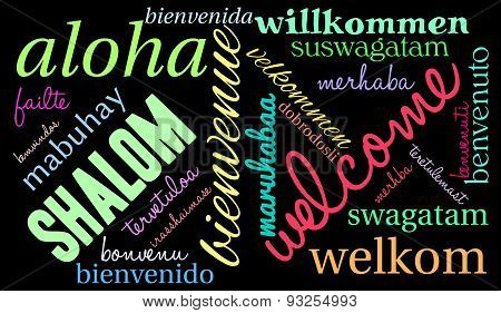 Welcome International Word Cloud