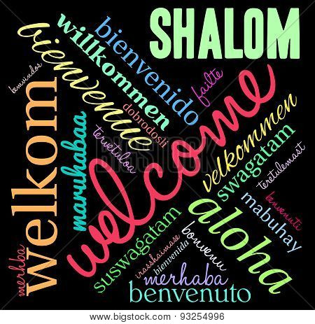 Welcome International Word Cloud