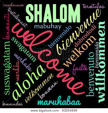 Welcome International Word Cloud