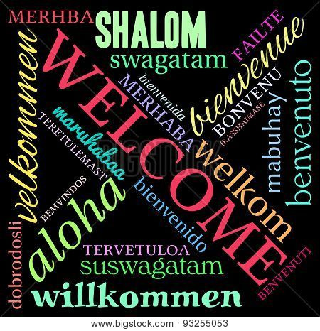 Welcome International Word Cloud