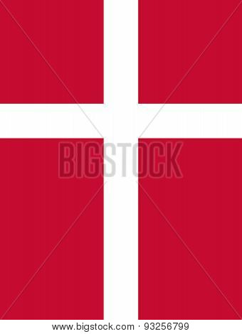 Flag Of Denmark Vertical