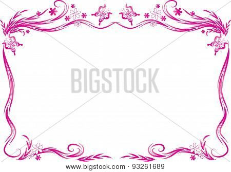 butterfly and flowers background