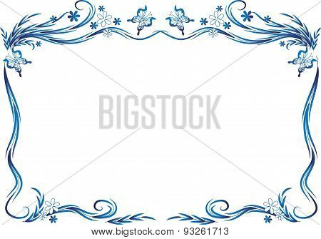 butterfly and flowers background