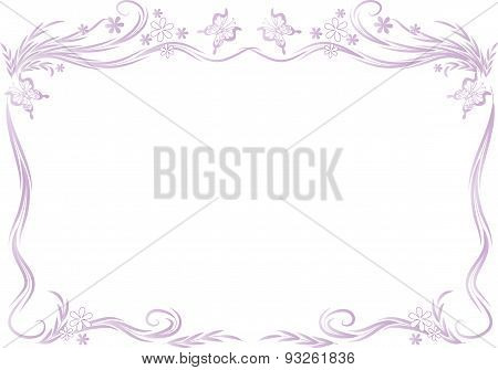 butterfly and flowers background