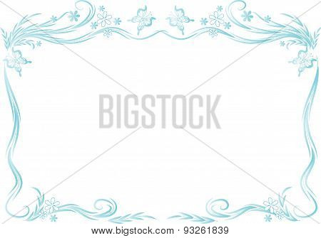butterfly and flowers background