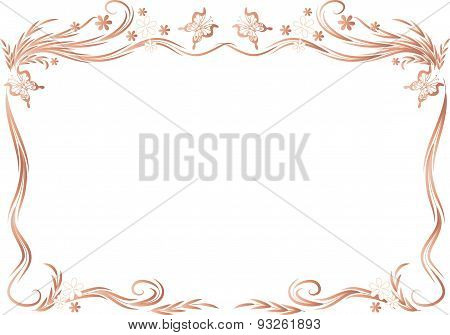 butterfly and flowers background