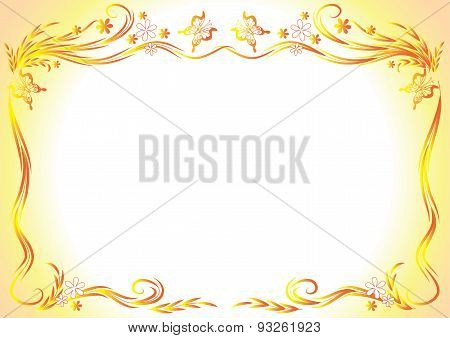 butterfly and flowers background
