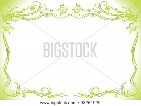 butterfly and flowers background