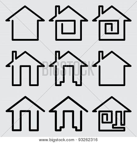 Houses icons set.