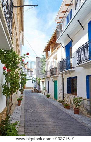 Aras de los Olmos village street  in Valencia Spain