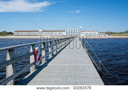 Strandbaden Falkenberg wooden pier