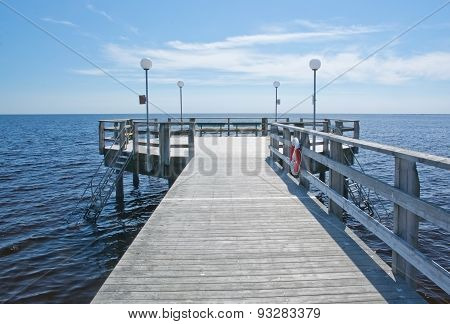 Strandbaden Falkenberg wooden pier