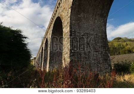 The Knucklas Viaduct Carries The Heart Of Wales Railway.