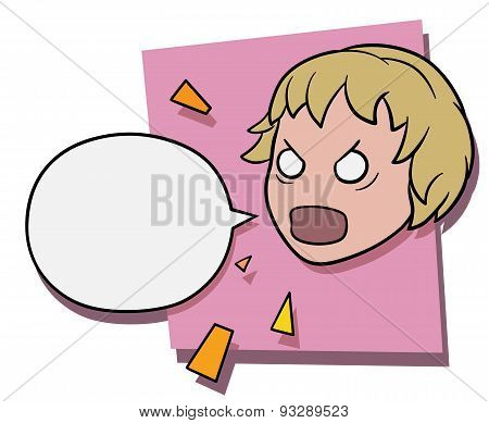 Angry Shouting Girl