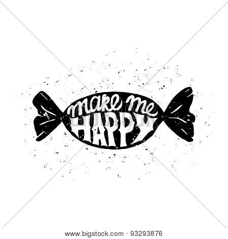Inspiring poster with sweet candy