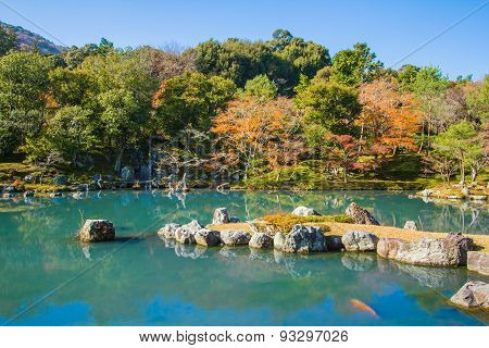 The Garden Of Tenryu-ji In Kyoto, Japan