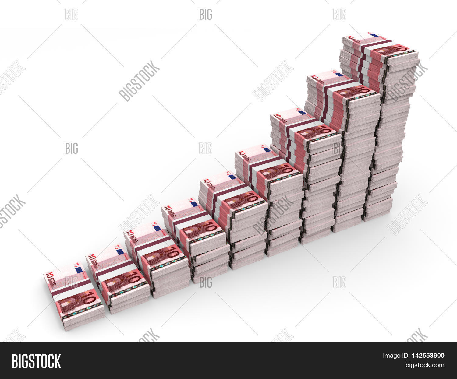 Money Stack Visualized Money Stacks Graph Image & Photo (Free Trial) | Bigstock