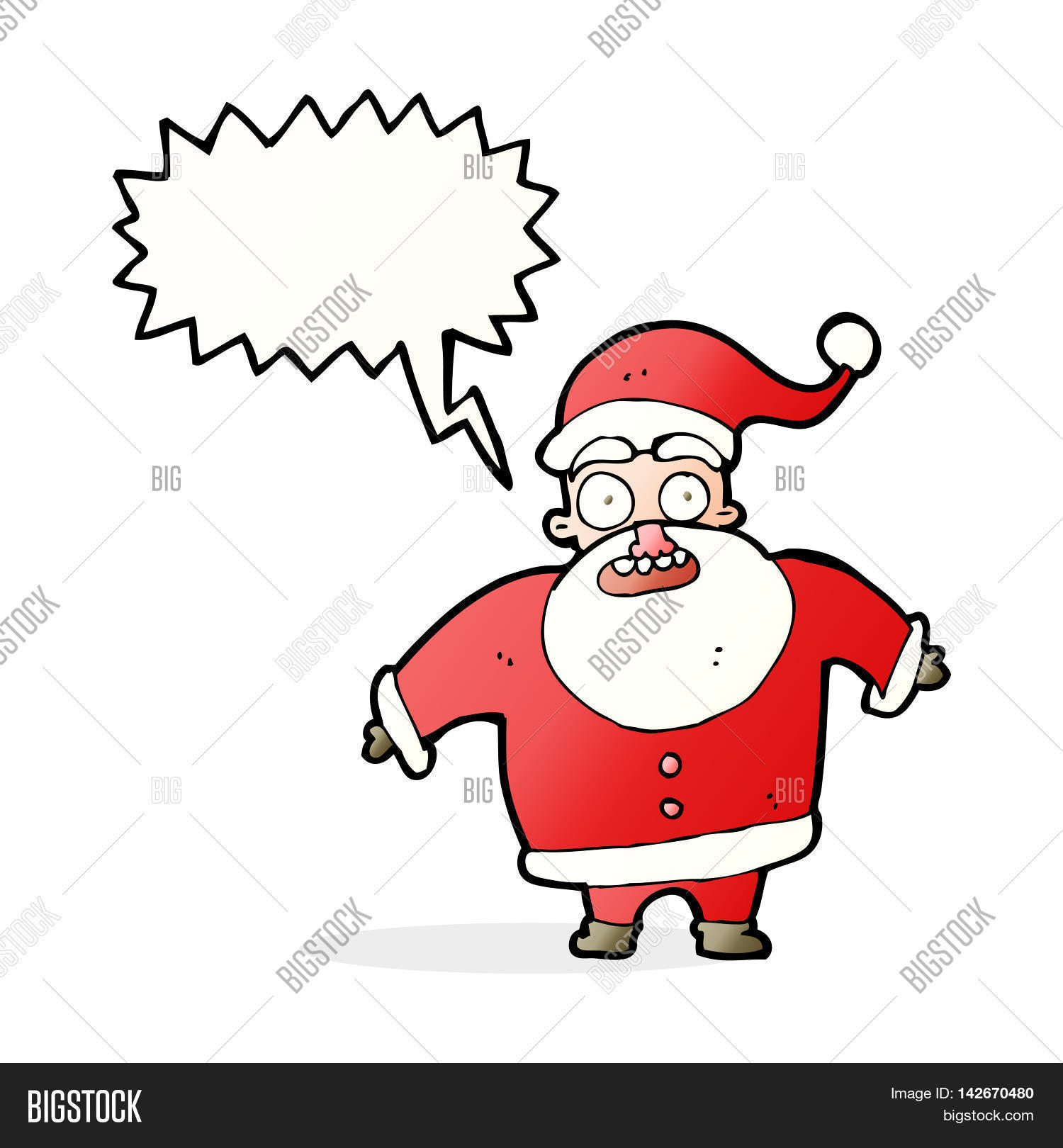Cartoon Shocked Santa Image & Photo (Free Trial) Bigstock